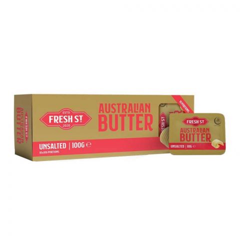 Fresh Street Australian, Butter, Unsalted, 10x10gm Portions