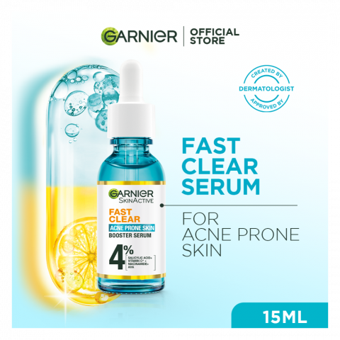 Garnier Skin Active Fast Clear Acne Prone Skin Booster Serum, 15ml