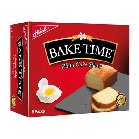 Hilal Bake Time Plain Cake Slice, 6 Packs, 40g