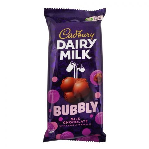 Cadbury Dairy Milk Bubbly Milk Chocolate, 87g, (Local)