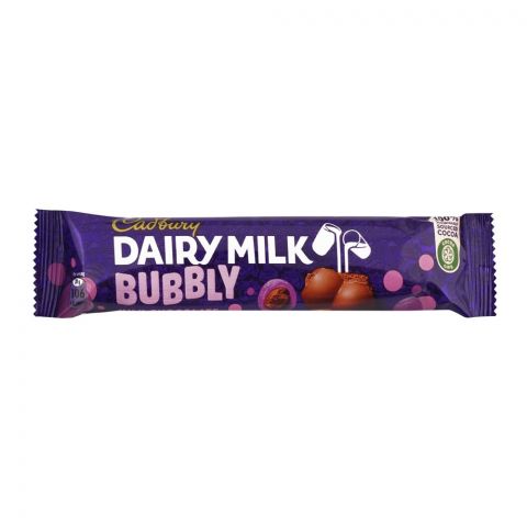 Cadbury Dairy Milk Bubbly Milk Chocolate, 20g, (Local)
