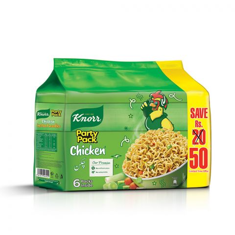 Knorr Noodles Chicken, 6-Pack, Save Rs.20/-