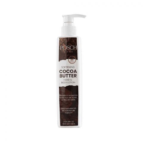 Posch Care Softening Cooa Butter Hand & Body Lotion, For Dry To Very Dry Skin, 230ml