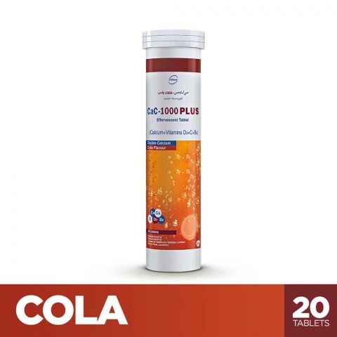 GSK CaC-1000 Plus Cola Flavor, 20-Pack