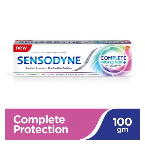 Sensodyne Complete Protection+ Fresh Breath, Superior Cleaning Action Toothpaste, 100gm