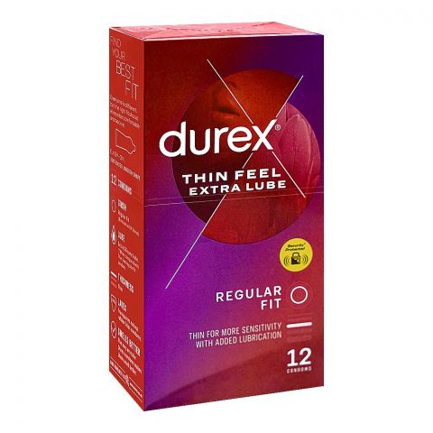 Durex Intimate Feel Thin With Extra Lubricated Condoms 12-Pack