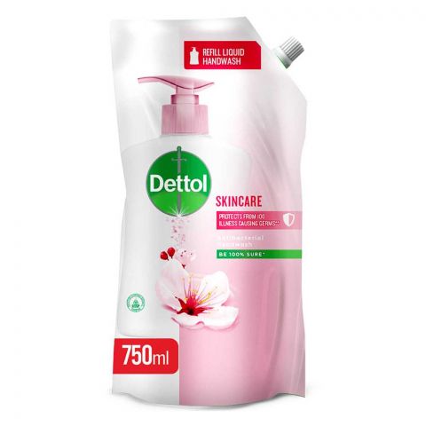 Dettol Skincare Antibacterial Liquid Hand Wash, Refill Pouch, 750ml