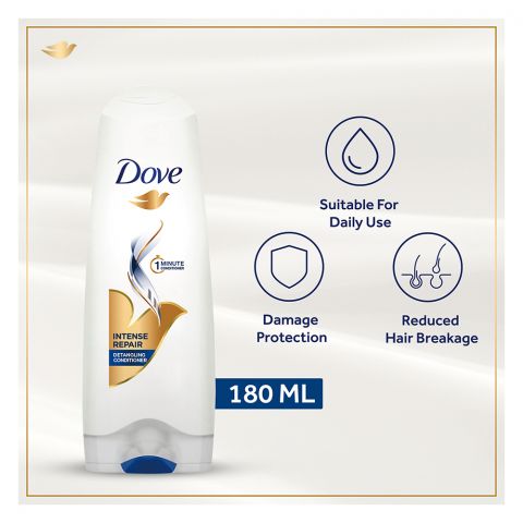 Dove Intense Repair De tangling Conditioner, Perfect For Damaged Hair, 180ml