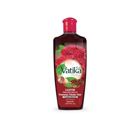 Dabur Vatika Castor Enriched Hair Oil, Promotes Thicker Hair, 200ml