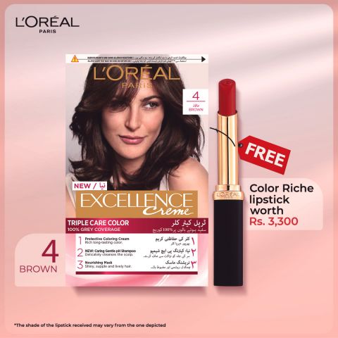 L'Oreal Paris Excellence Creme Hair Colour, Brown 4