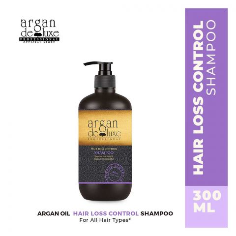 Argan De Luxe Hair Loss Control Shampoo, Improves Thinning Hair, 300ml