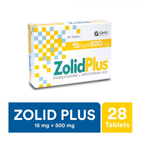 Getz Pharma Zolid Plus Tablet 15mg + 500mg 28-Pack