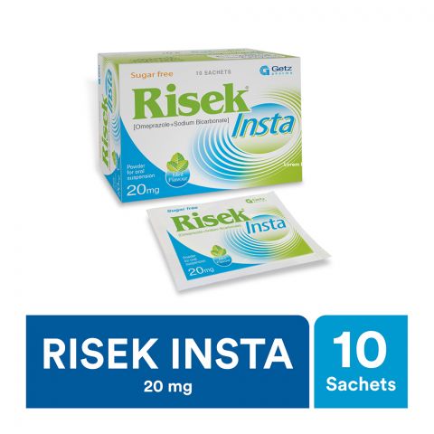 Getz Pharma Risek Insta Sugar-Free Sachet 20mg 10-Pack
