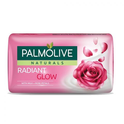 Palmolive Naturals Radiant Glow Soap, Milk + Rose Petals, 130g