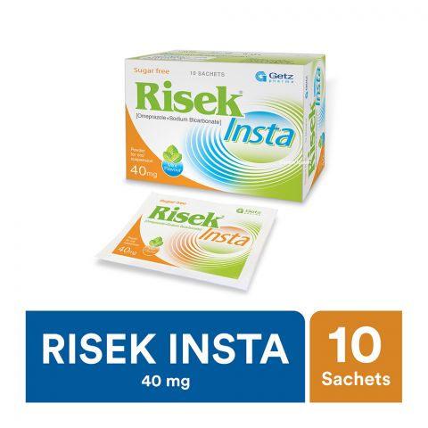 Getz Pharma Risek Insta Sugar-Free Sachet 40mg 10-Pack