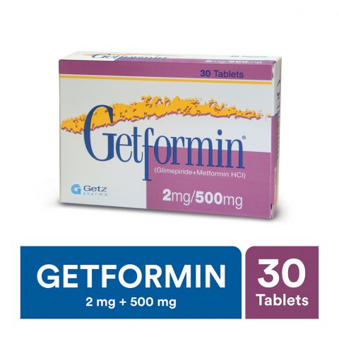 Getz Pharma Getformin Tablet 2mg + 500mg 30-Pack