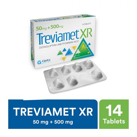 Getz Pharma Treviamet Tablet 50mg + 500mg 14-Pack