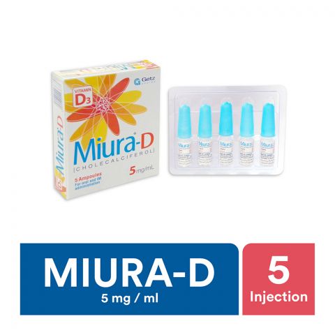 Getz Pharma Miura-D Injection For Oral & IM Administration 5mg/ML 5-Pack