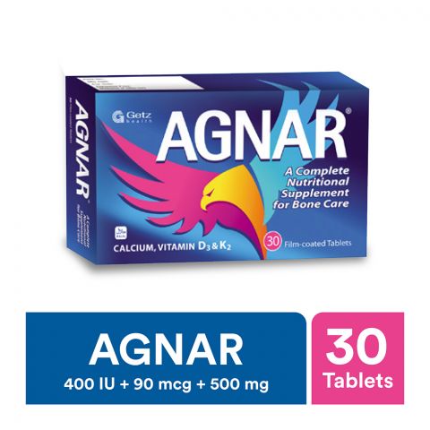 Getz Pharma Agnar Supplement Tablet For Bone Care 30-Pack