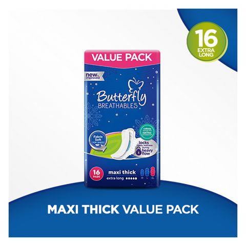 Butterfly Breathables Maxi Thick Extra Large 16-Pack