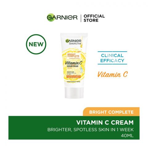 Garnier Skin Active Light Complete Vitamin C Instant Glow Fairness Cream, 40ml