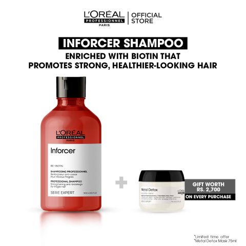 L'Oreal Professionnel Serie Expert Inforcer Shampoo 300 ML - For Weak & Brittle Hair With Biotin & Vitamin B6