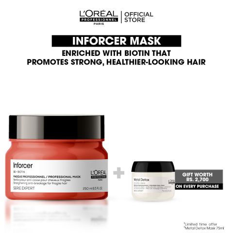 L'Oreal Professionnel Serie Expert Inforcer Mask 300 ML - For Weak & Brittle Hair With Biotin & Vitamin B6