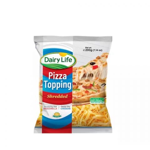 Dairy Life Pizza Topping Shredded Cheese, 200g