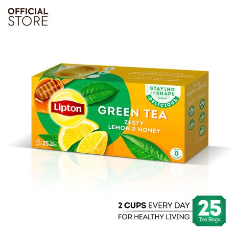 Lipton Green Tea - Zesty Lemon & Honey - 25 Tea Bags