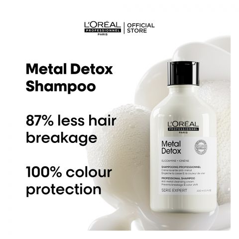 L'Oreal Professionnel Serie Expert Metal Detox Glicoamine + Ionene Professional Shampoo, 300ml