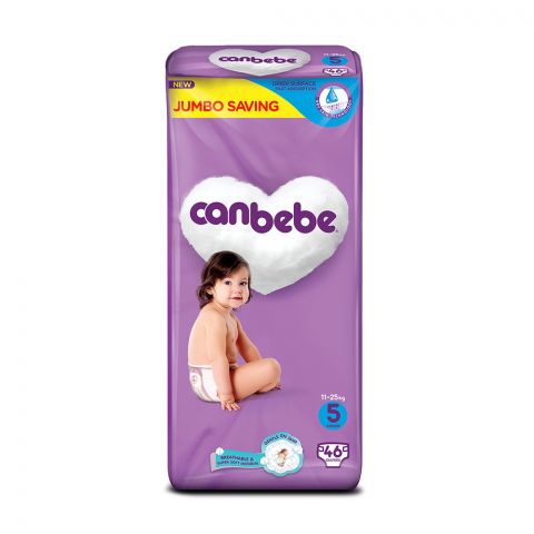 Canbebe Baby Diapers Jumbo No. 5, 11-25 KG, 46-Pack