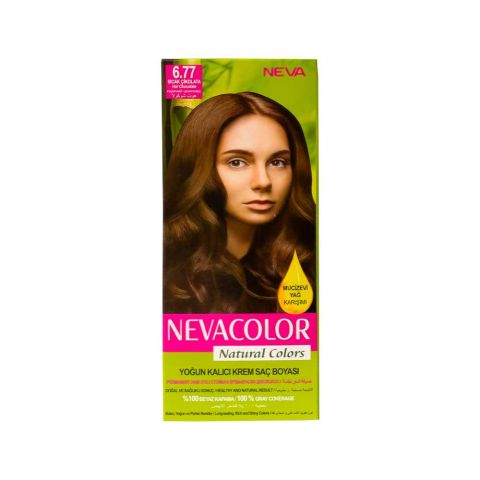 Neva Hair Color, 50ml, Kit Pack No. 6.77 Hot Chocolate