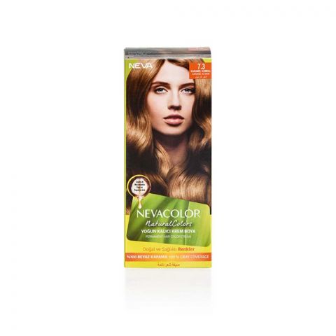 Neva Hair Color, 50ml, Kit Pack No. 7.3 Caramel Blonde