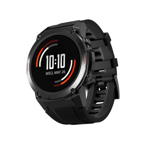 Ronin R-011 Metal Body Smart Watch, 1.43" Always On Amoled Display, Black Dial With Black Strap +1 Free Green Silicon Strap