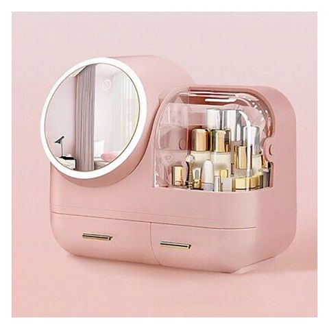 Matrix Led-Luxe Organizer With Drawers, Large Capacity Makeup Case, Clear Makeup Organizer for Vanity