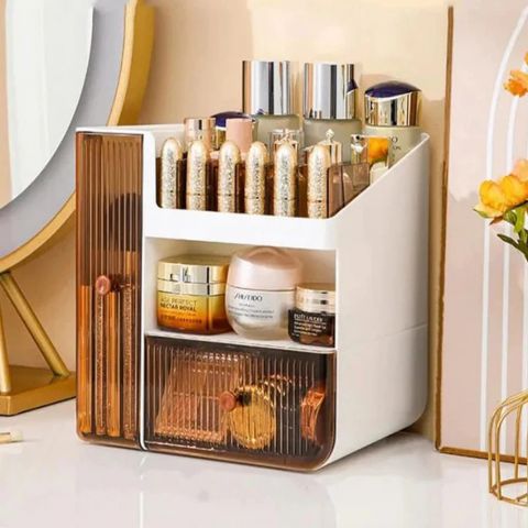 Matrix Transparent And Visible Cosmetic Organizer With Drawers, Make Up Stands For Jewelry, Hair Accessories, Beauty & Skincare