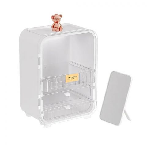 Matrix Clear View Cosmetic Organizer With Mirror & Led, Make Up Stands For Jewelry, Hair Accessories, Beauty & Skincare