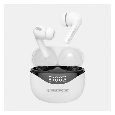 West Point Soundstream Wireless ANC Earbuds, White, WP-110