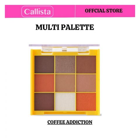Callista Multi Palette, Vegan, High Color Payoff & Soft Texture, 0.79g X 9, 103 Coffee Addiction