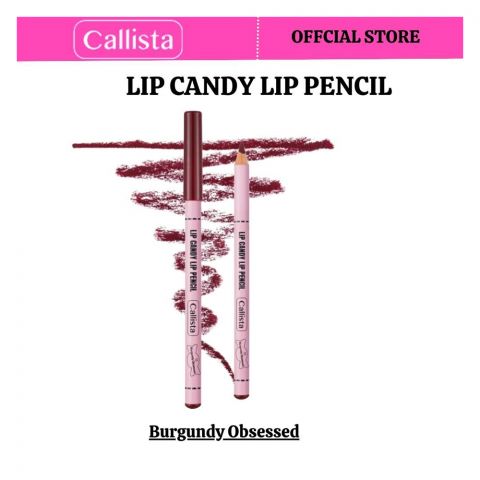 Callista Lip Candy Lip Pencil, Color Up & Define For Statement Lips, 11 Burgundy Obsessed
