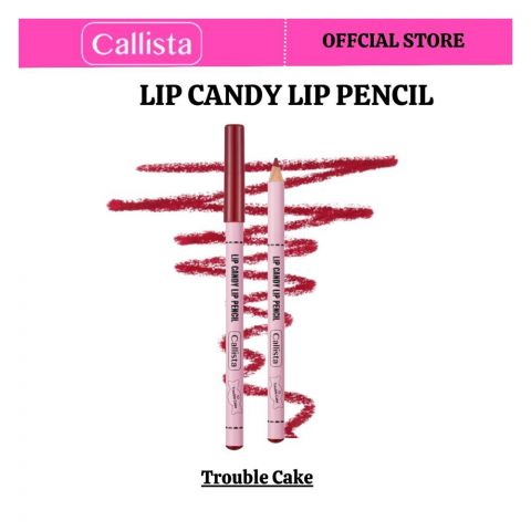 Callista Lip Candy Lip Pencil, Color Up & Define For Statement Lips, 10 Troubled Cake