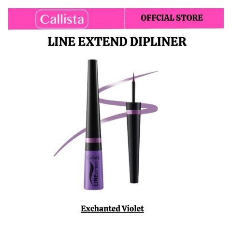 Callista Line Extend Dipliner, Vegan, Fragrance & Cruelty Free, Almond Oil, Vitamin E, 3.5ml, 07 Enchanted Violet