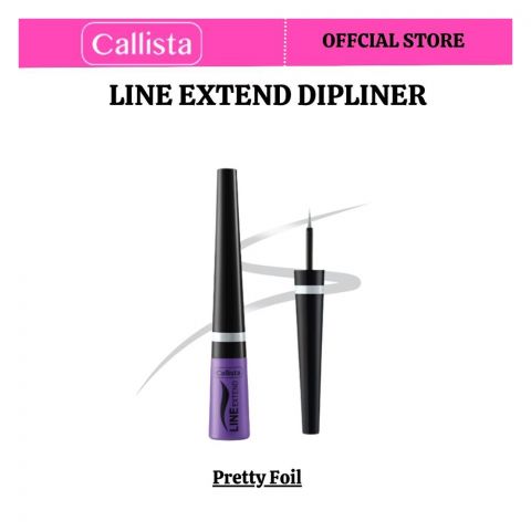Callista Line Extend Dipliner, Vegan, Fragrance & Cruelty Free, Almond Oil, Vitamin E, 3.5ml, 08 Pretty Foil