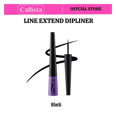 Callista Line Extend Dipliner, Vegan, Fragrance & Cruelty Free, Almond Oil, Vitamin E, 3.5ml, 01 Black