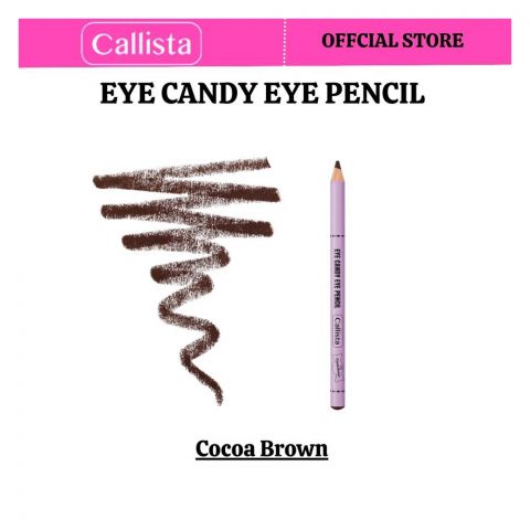 Callista Eye Candy Eye Pencil, Super Soft, High Coverage With Single Stroke, 03 Cocoa Brown