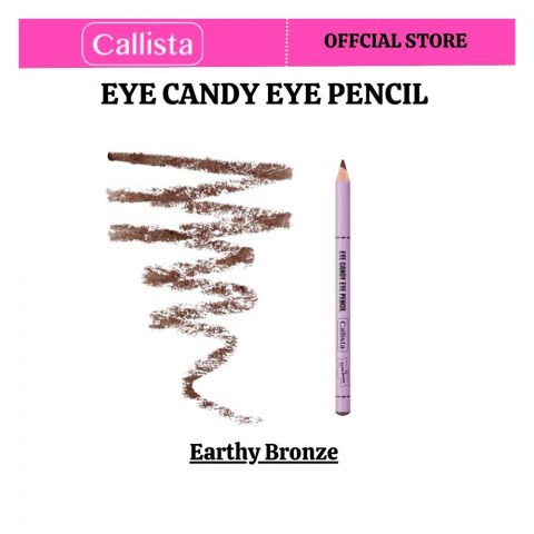 Callista Eye Candy Eye Pencil, Super Soft, High Coverage With Single Stroke, 02 Earthy Bronze