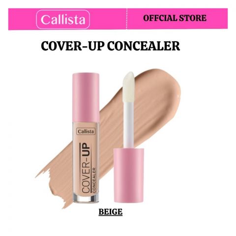 Callista Cover Up Concealer, Vegan, Argan Oil & Cruelty Free, 4ml, 02 Beige