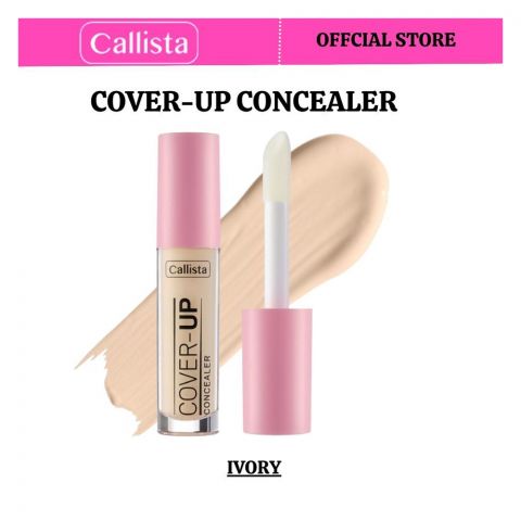 Callista Cover Up Concealer, Vegan, Argan Oil & Cruelty Free, 4ml, 01 Ivory