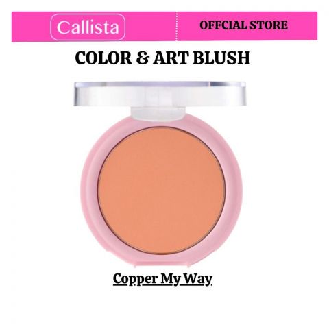 Callista Color & Art Blush, Vegan, Argan Oil & Cruelty Free, 10g, 130 Copper My Way