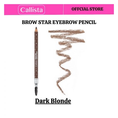 Callista Brow Star Eyebrow Pencil, Long Lasting Waterproof Formula, 01 Dark Blonde